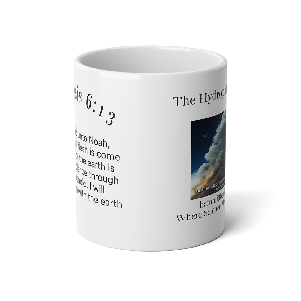 Bible Verse Jumbo Mug — Genesis 6:13 Noah Flood Scripture Coffee Cup (20oz)