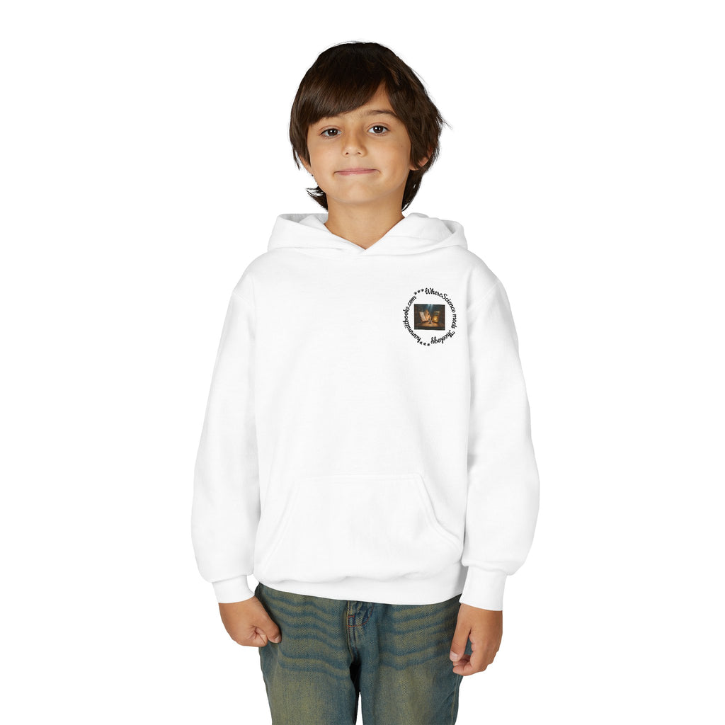 Youth Hoodie — "Where Did the Dinosaurs Go?" Kids Book Promo Hooded Sweatshirt