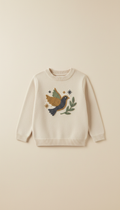 Children's Sweater With Embroidered Dove